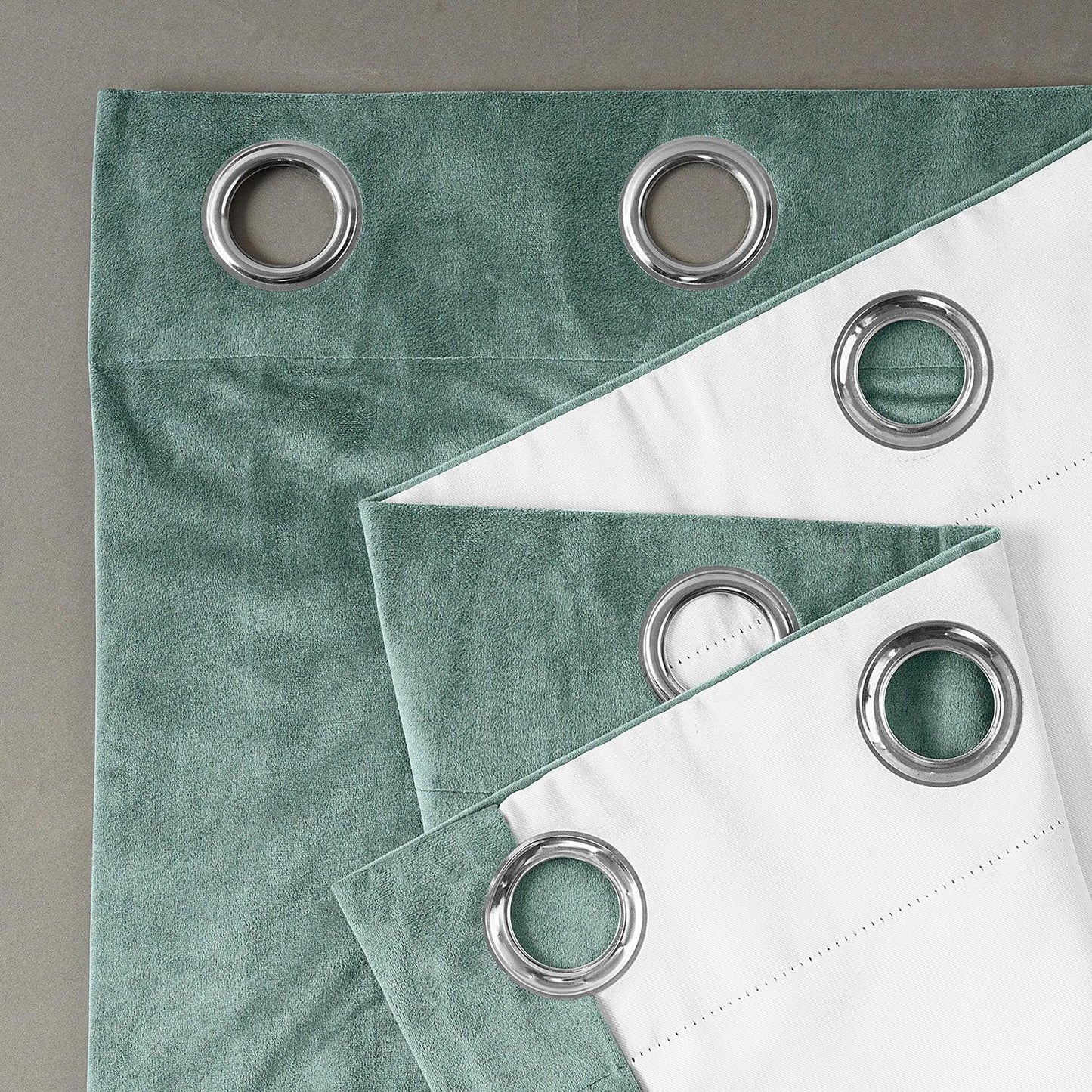 Aqua Mist Premium Quality Velvet Curtain -1 Panel