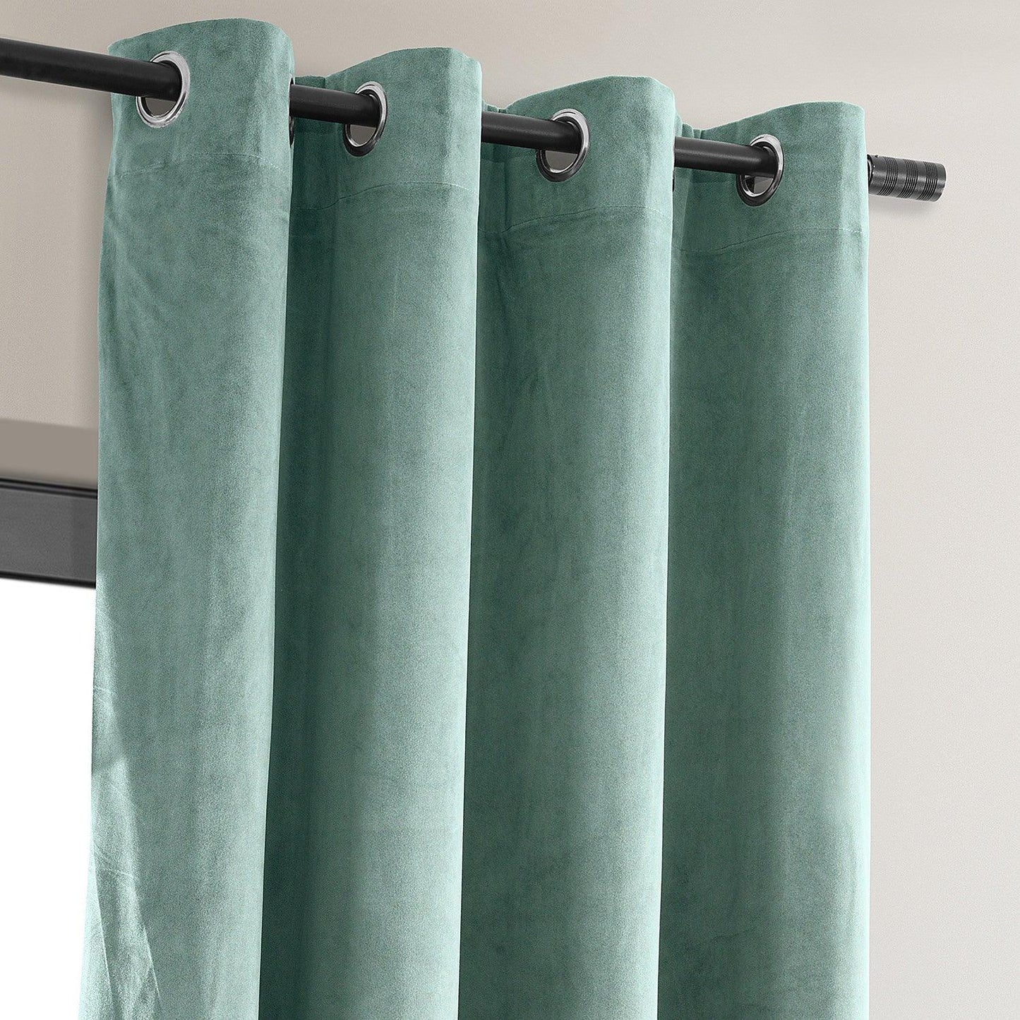 Aqua Mist Premium Quality Velvet Curtain -1 Panel