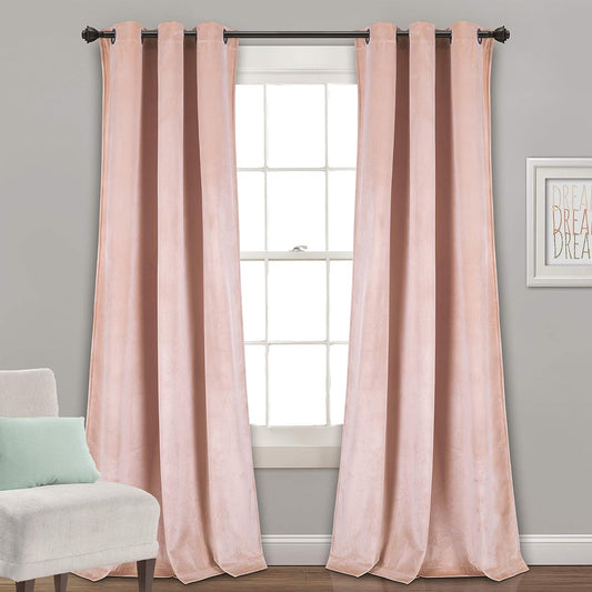 Baby Pink Premium Quality Velvet Curtain -1 Pane