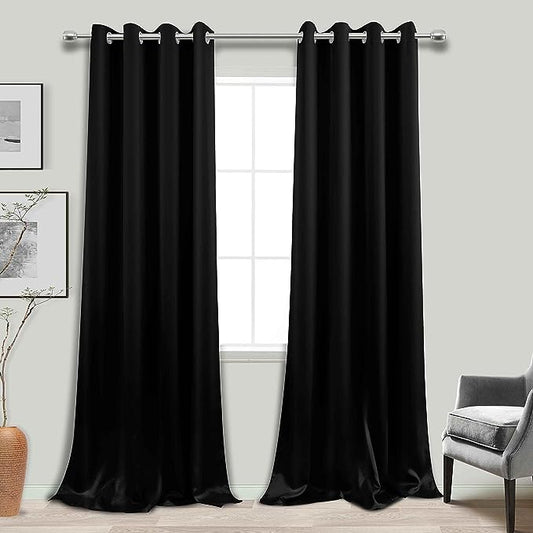 Black Premium Quality Velvet Curtain -1 Panel
