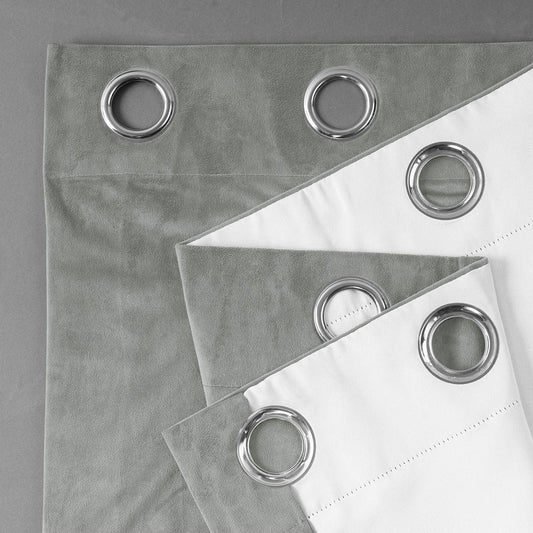 Charcoal Grey Premium Quality Velvet Curtain -1 Panel